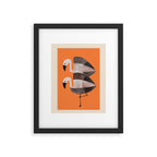 Tangerine Flamingos Framed Art Print Gallery Image 5