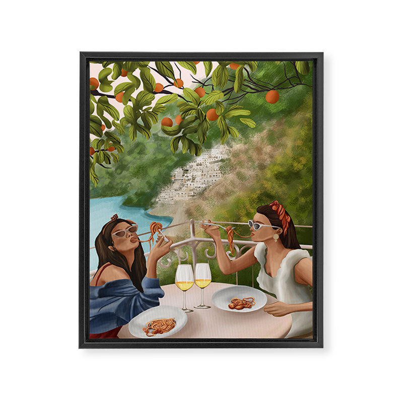 Tasting the Amalfi Breeze Framed Canvas Print Gallery Image 6