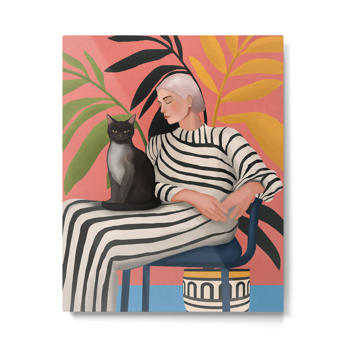 The Cat and the Calm Metal Print Gallery Image 1