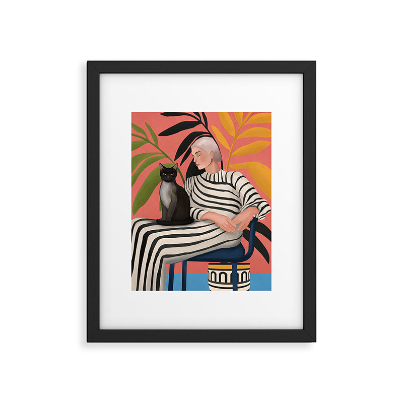 The Cat and the Calm Framed Art Print Gallery Image 5