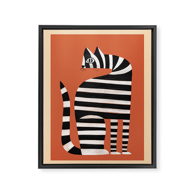 The Striped Cat II Framed Canvas Print Gallery Image 6