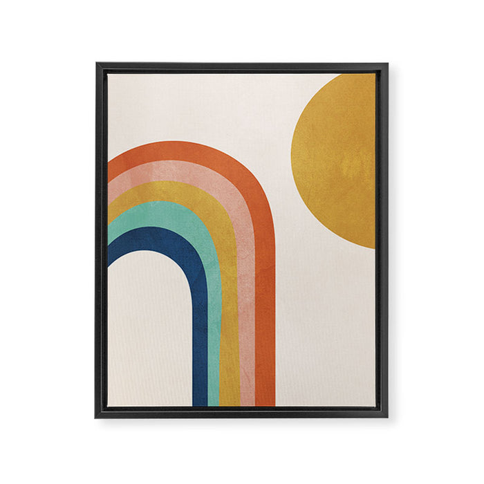 The Sun and a Rainbow Framed Canvas Print Gallery Image 1
