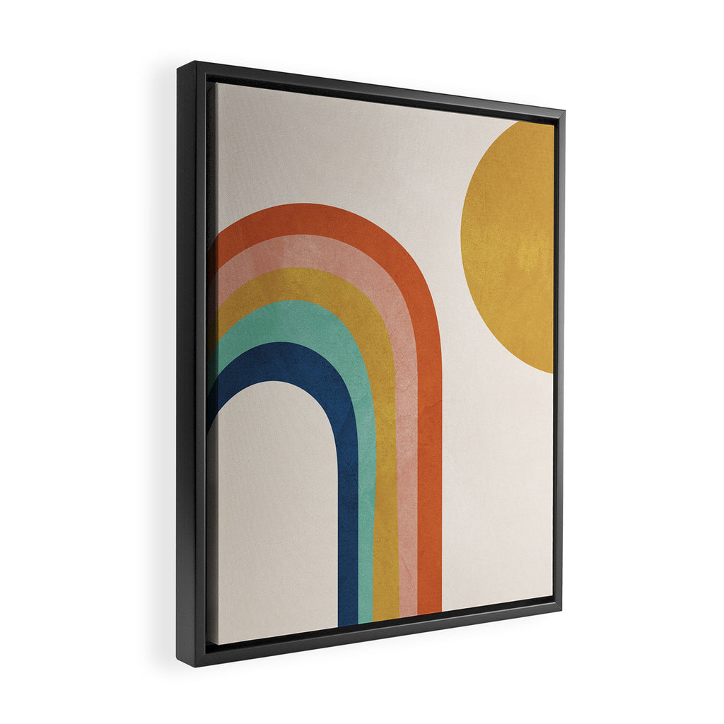 The Sun and a Rainbow Framed Canvas Print Gallery Image 2