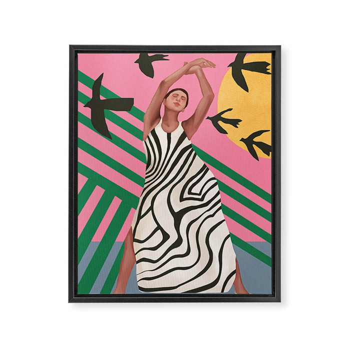 The Zebra Ate the Sun Framed Canvas Print Gallery Image 1