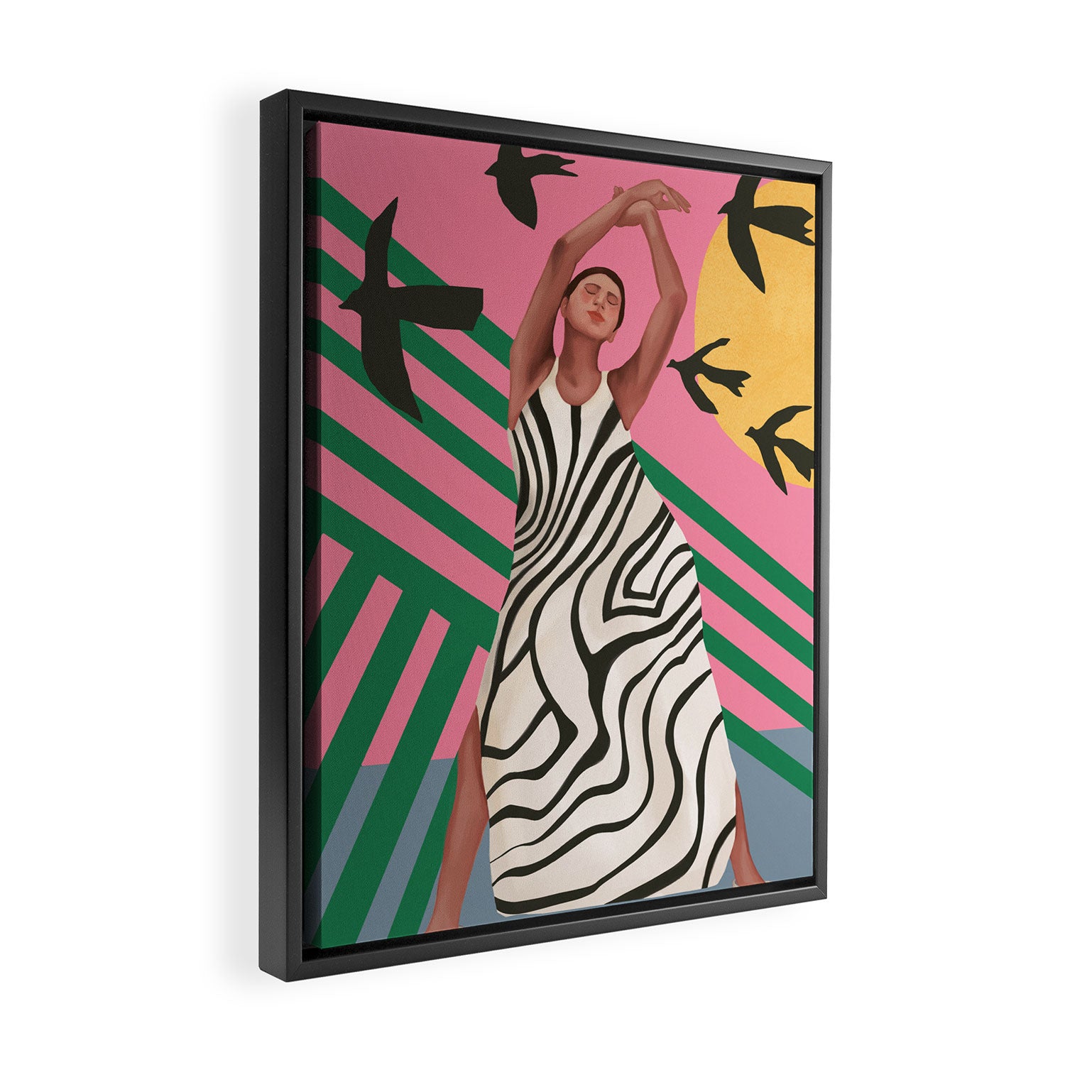 The Zebra Ate the Sun Framed Canvas Print Gallery Image 2