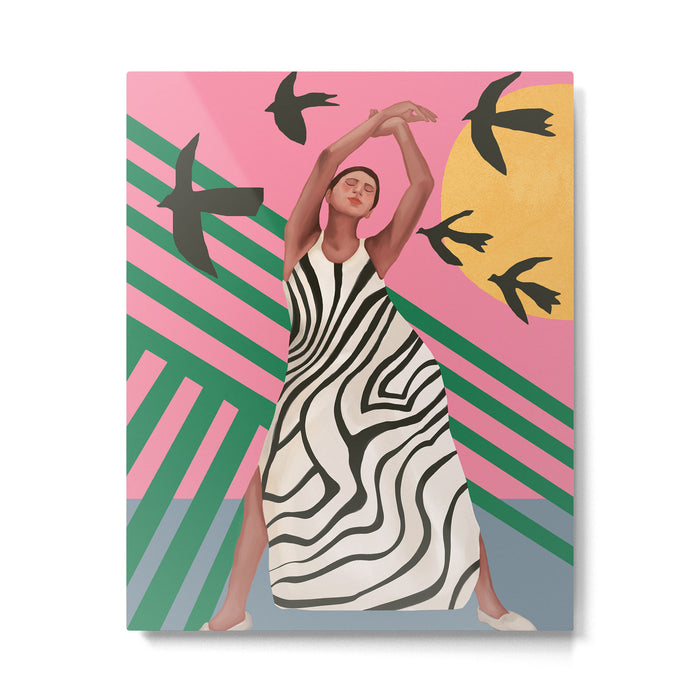 The Zebra Ate the Sun Metal Print Gallery Image 1