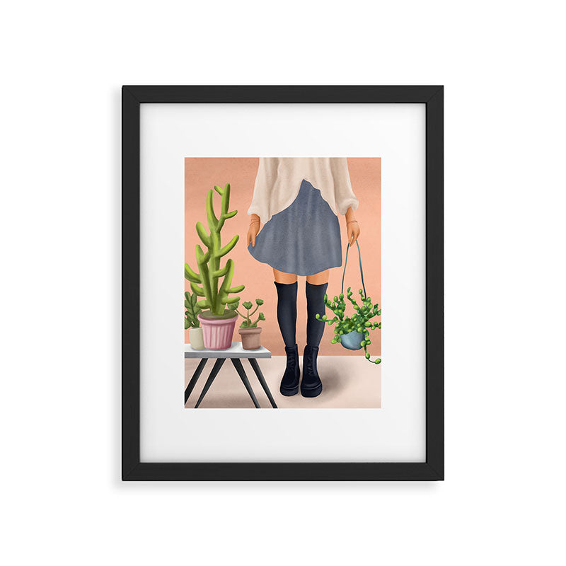 There is a house built out of stone Framed Art Print Gallery Image 5
