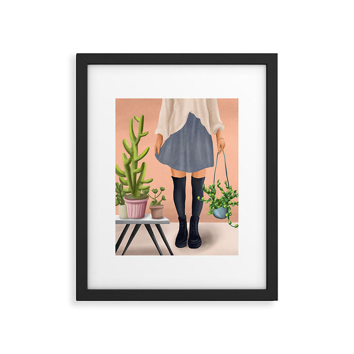There is a house built out of stone Framed Art Print Gallery Image 1