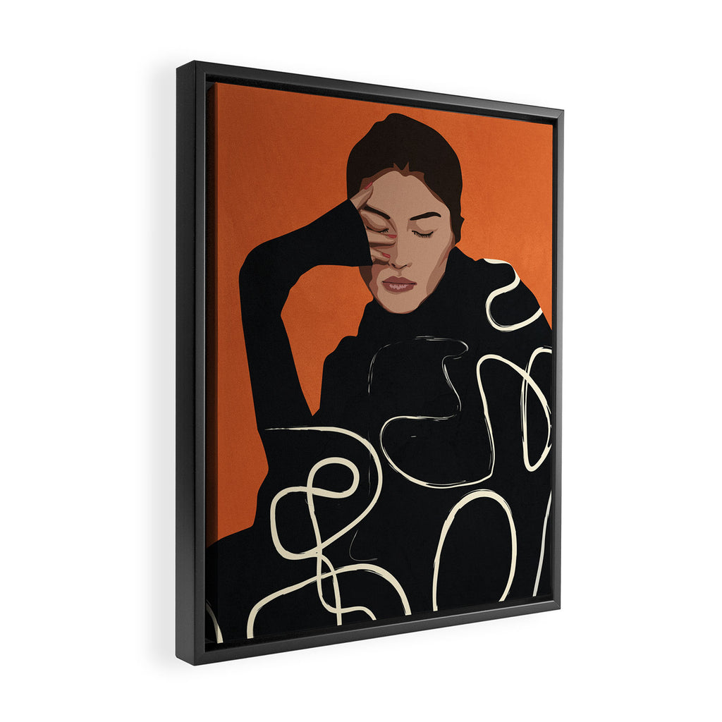 Thinking of a moment 2 Framed Canvas Print Gallery Image 2