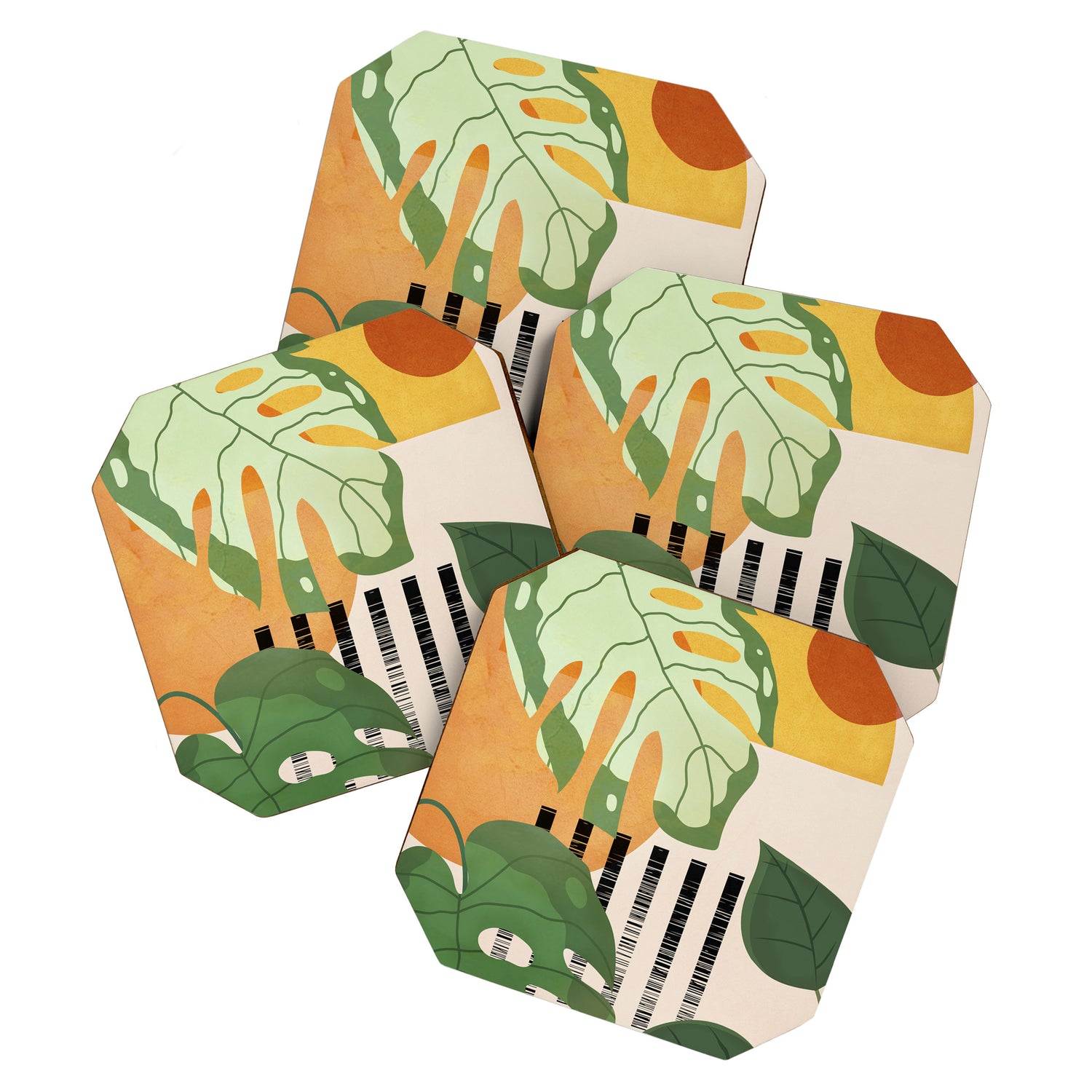 Tropical Garden Leaves 01 Coaster Gallery Image 1