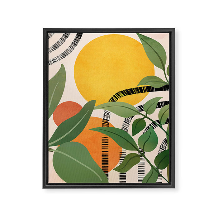 Tropical Garden Leaves 02 Framed Canvas Print Gallery Image 1