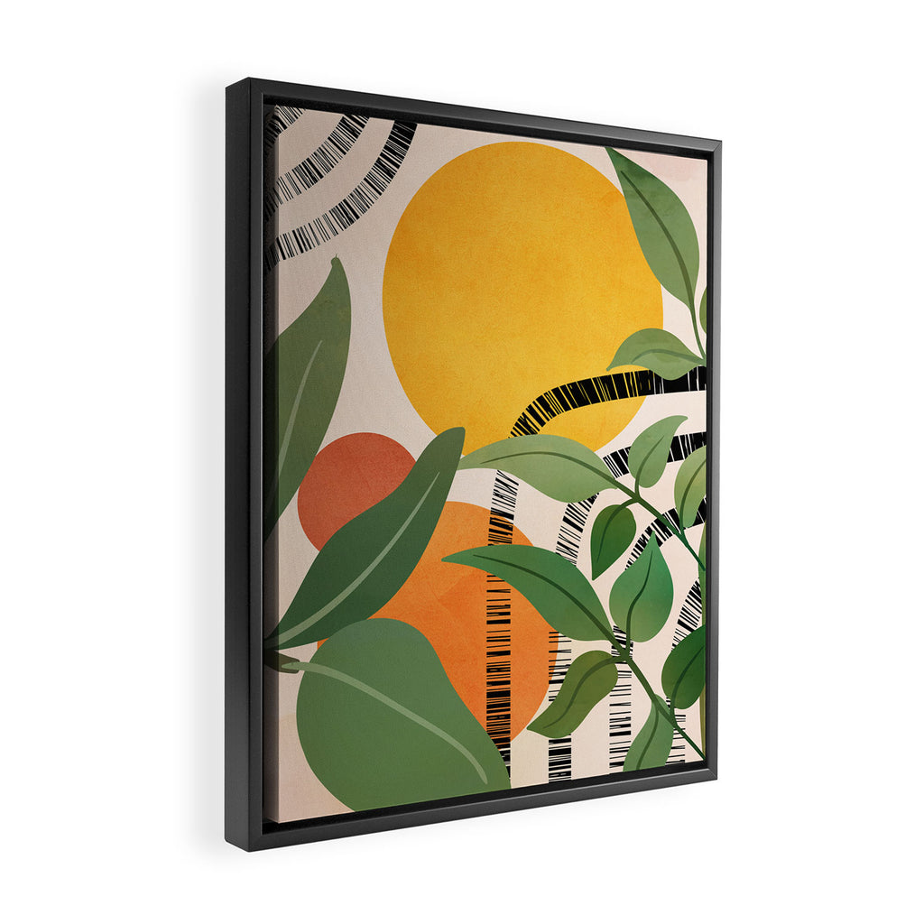Tropical Garden Leaves 02 Framed Canvas Print Gallery Image 2