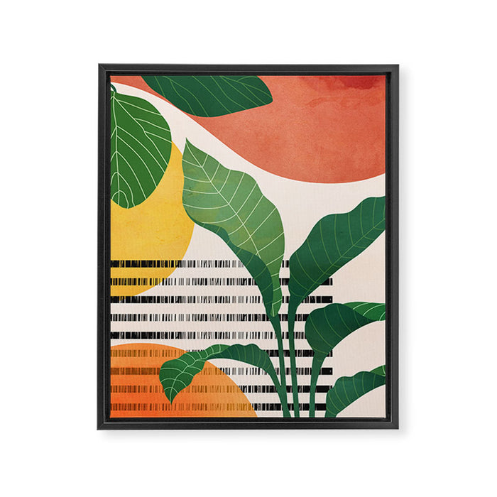 Tropical Garden Leaves 03 Framed Canvas Print Gallery Image 1