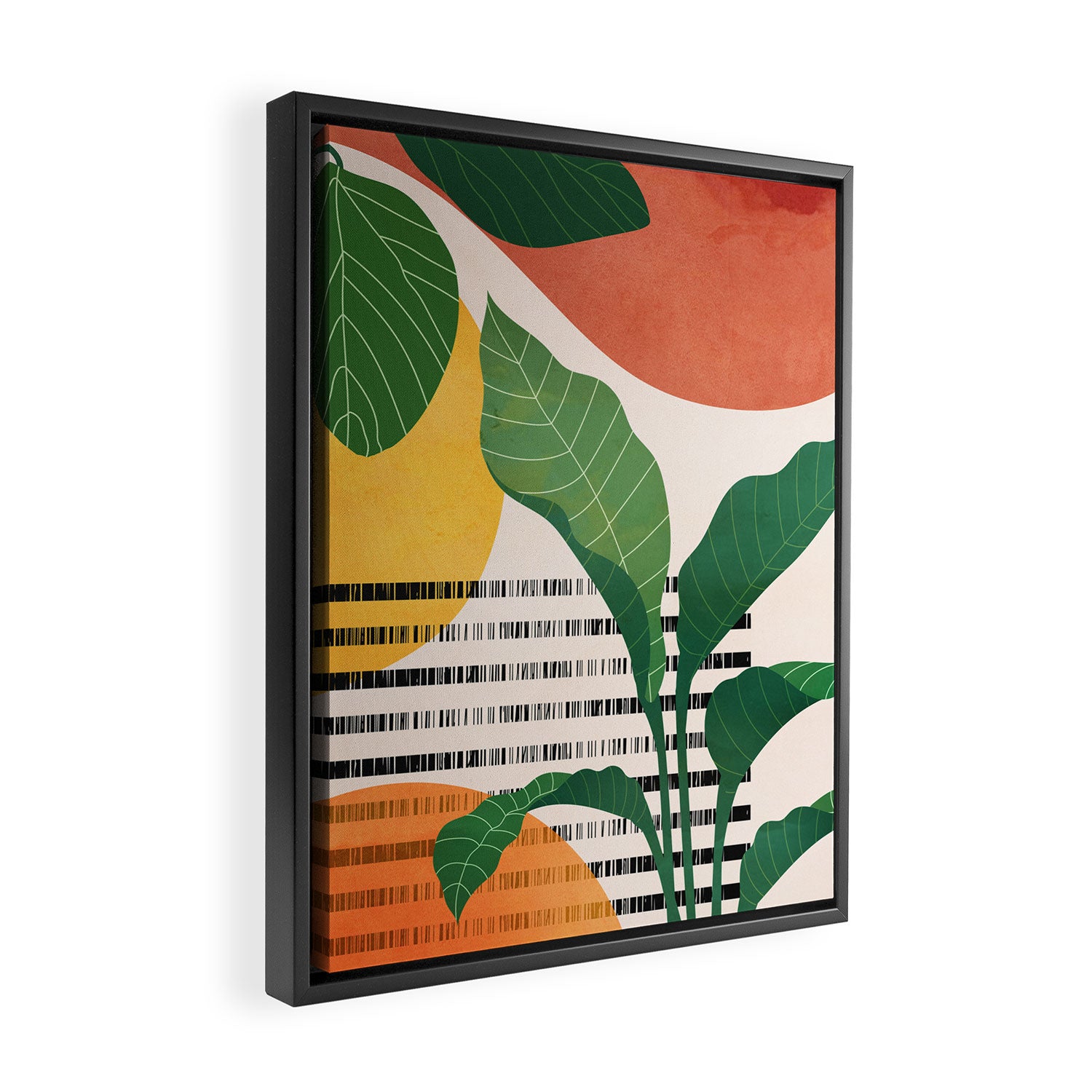 Tropical Garden Leaves 03 Framed Canvas Print Gallery Image 2