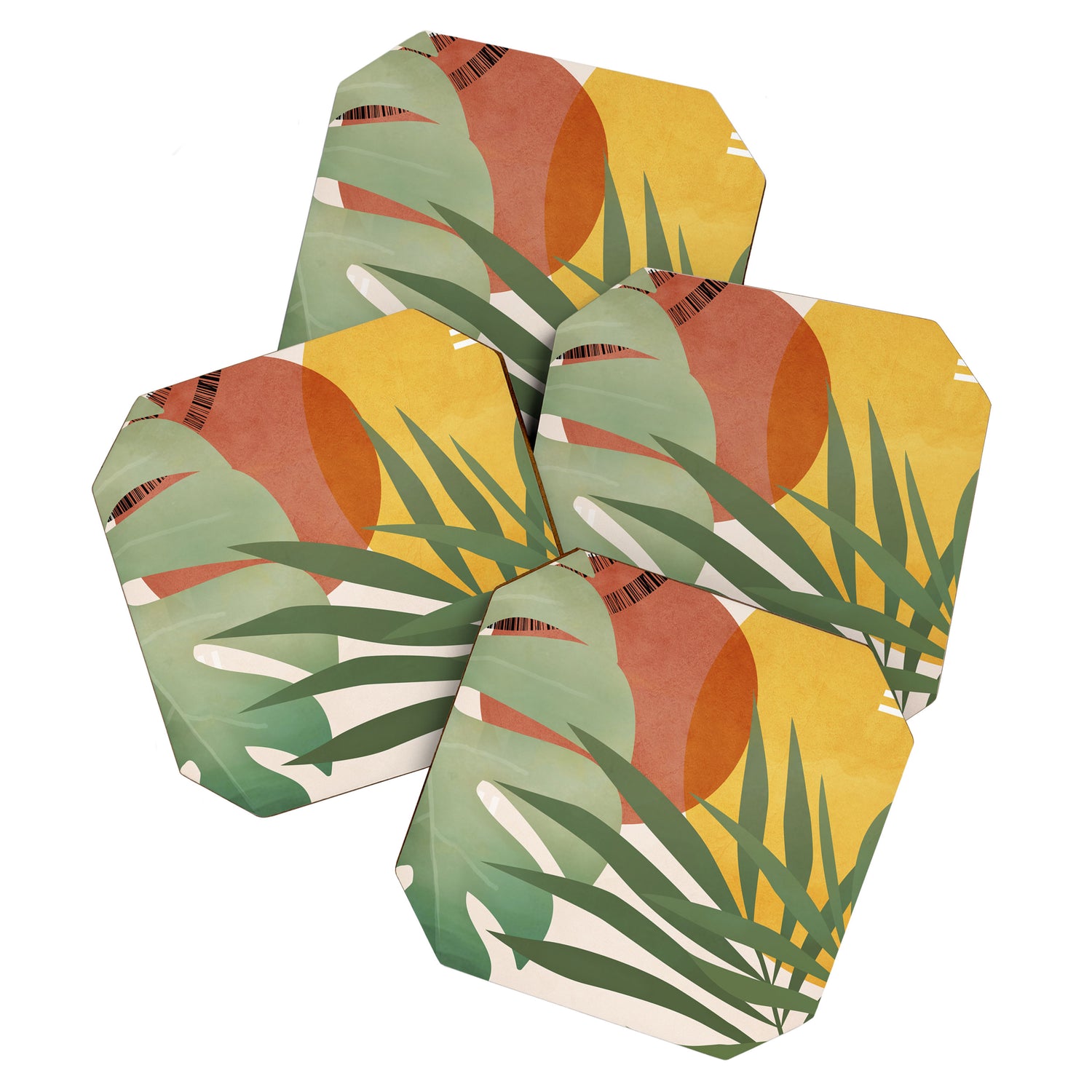 Tropical Garden Leaves 04 Coaster Gallery Image 1