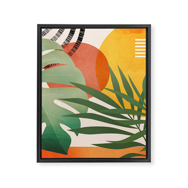 Tropical Garden Leaves 04 Framed Canvas Print Gallery Image 6