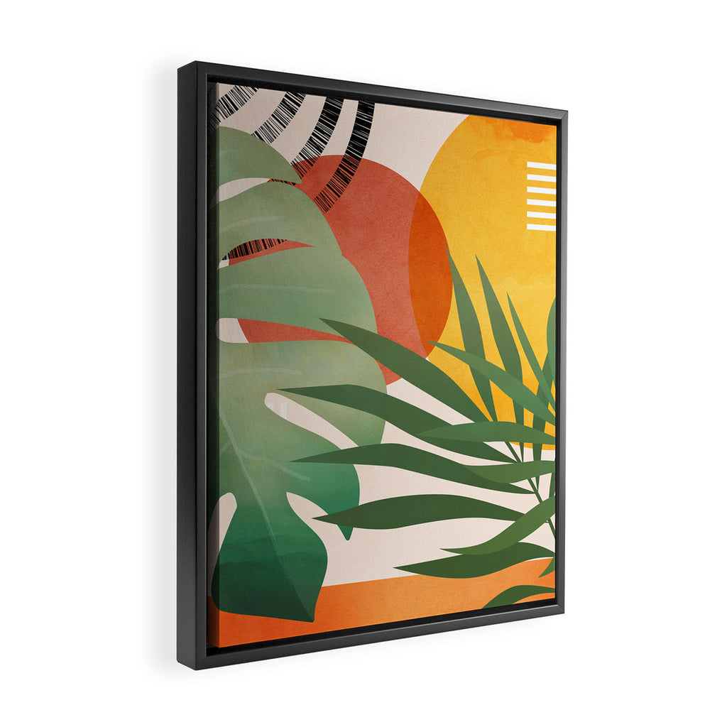 Tropical Garden Leaves 04 Framed Canvas Print Gallery Image 2