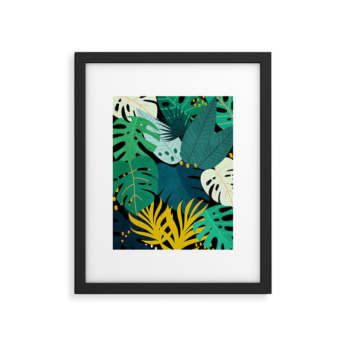 Tropical Jungle Leaves Framed Art Print Gallery Image 1