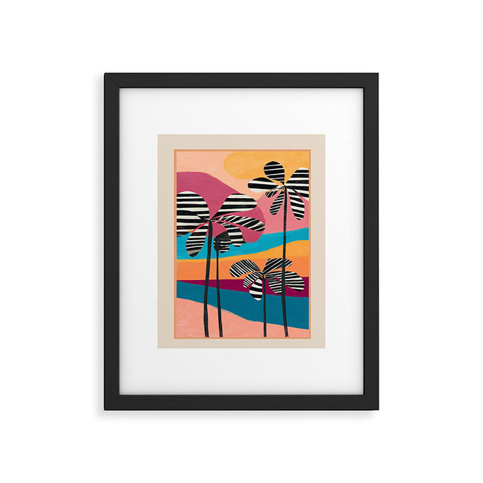 Tropical Sunset Palms I Framed Art Print Gallery Image 1