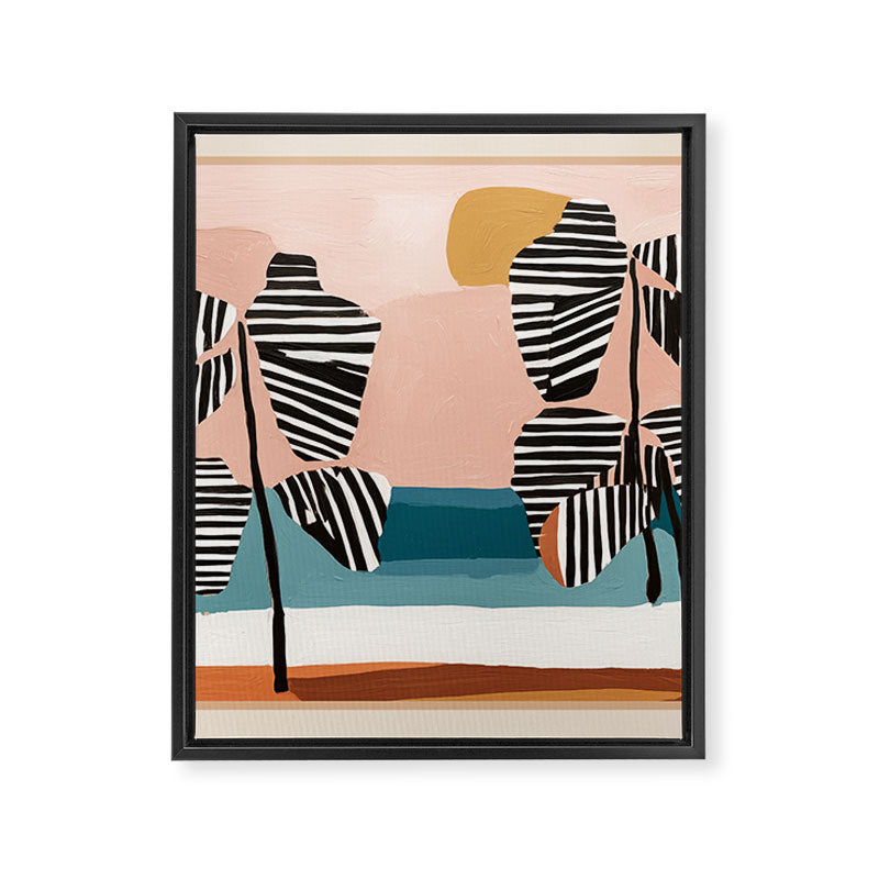 Tropical Sunset Palms II Framed Canvas Print Gallery Image 6