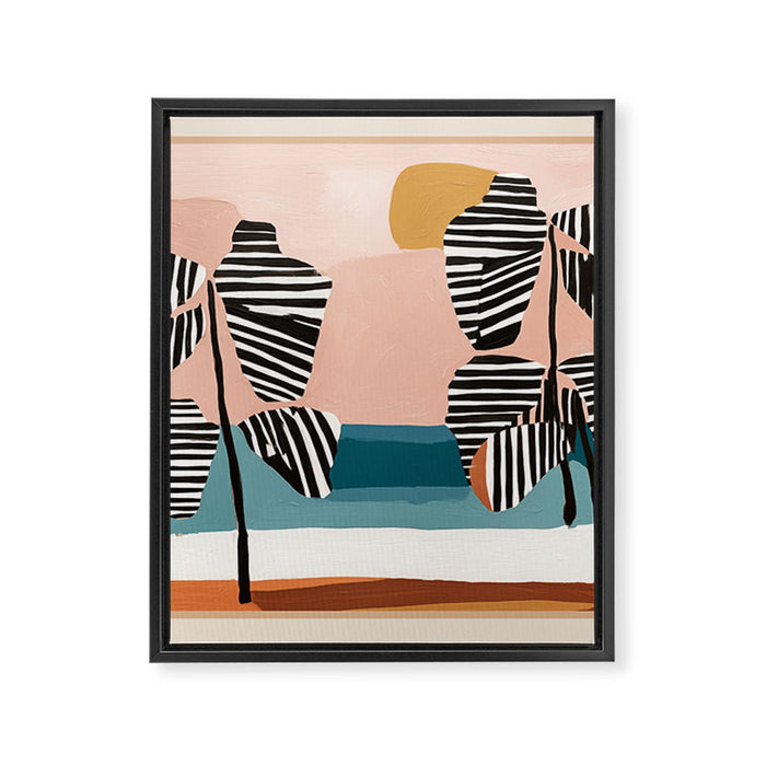 Tropical Sunset Palms II Framed Canvas Print Gallery Image 1