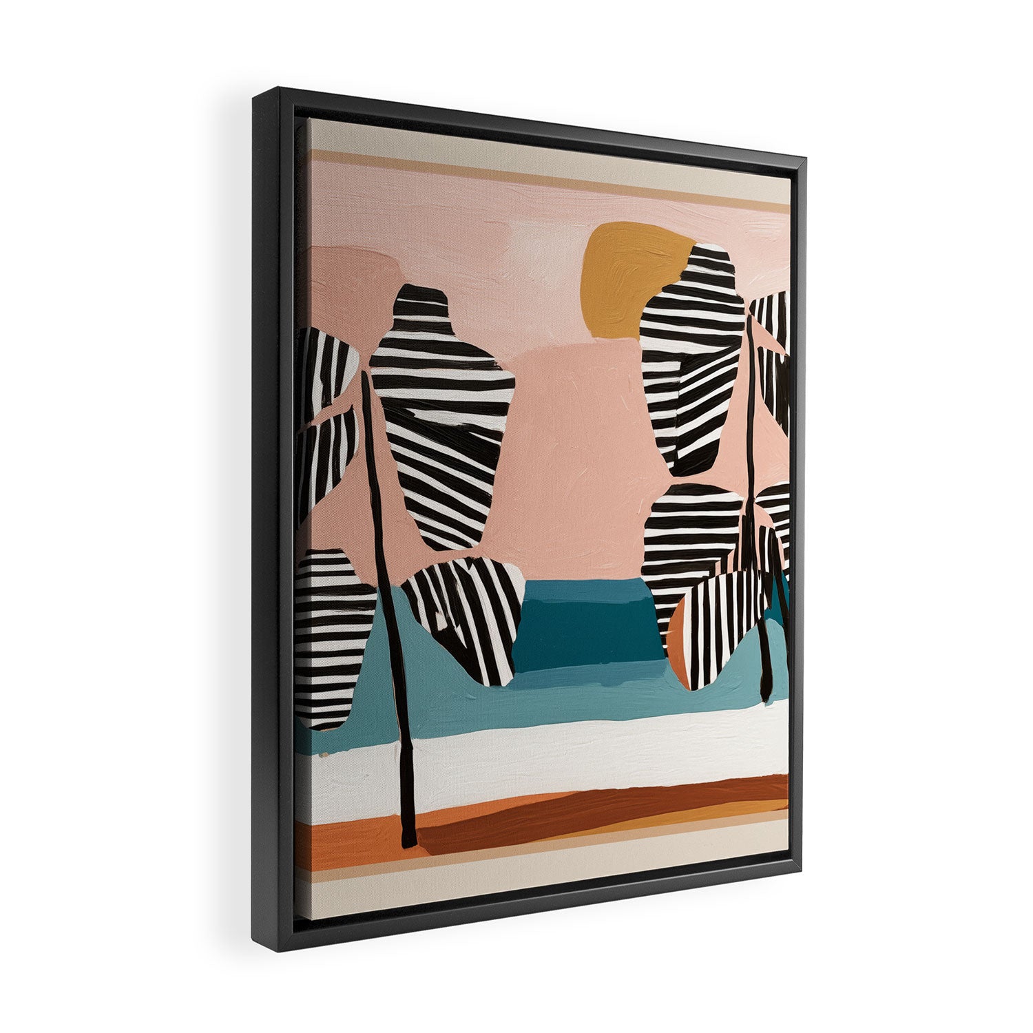 Tropical Sunset Palms II Framed Canvas Print Gallery Image 2