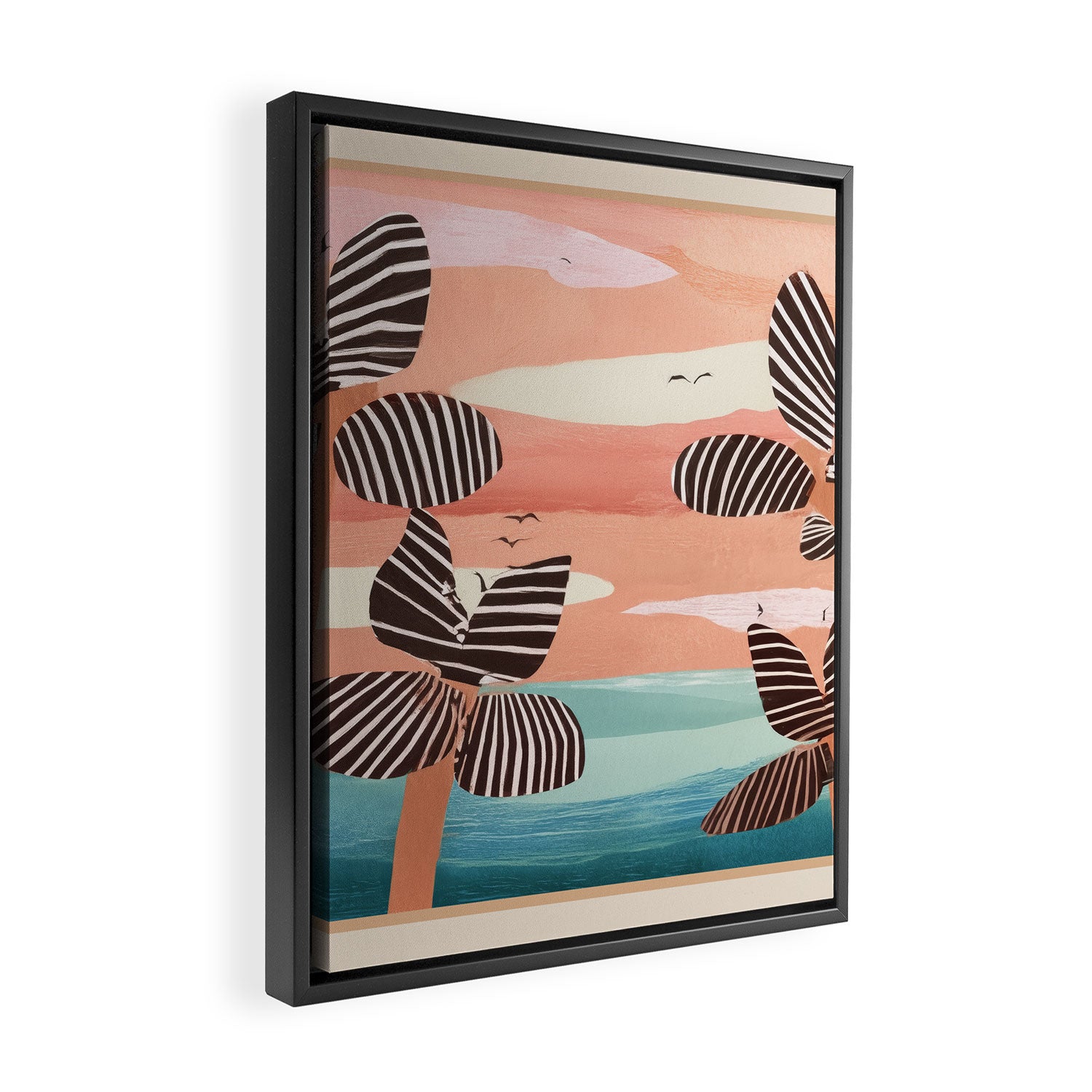 Tropical Sunset Palms III Framed Canvas Print Gallery Image 2