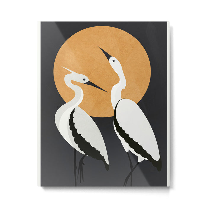 Two Abstract Birds I Metal Print Gallery Image 1