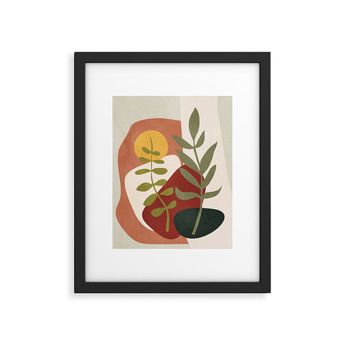 Two Abstract Branches Framed Art Print