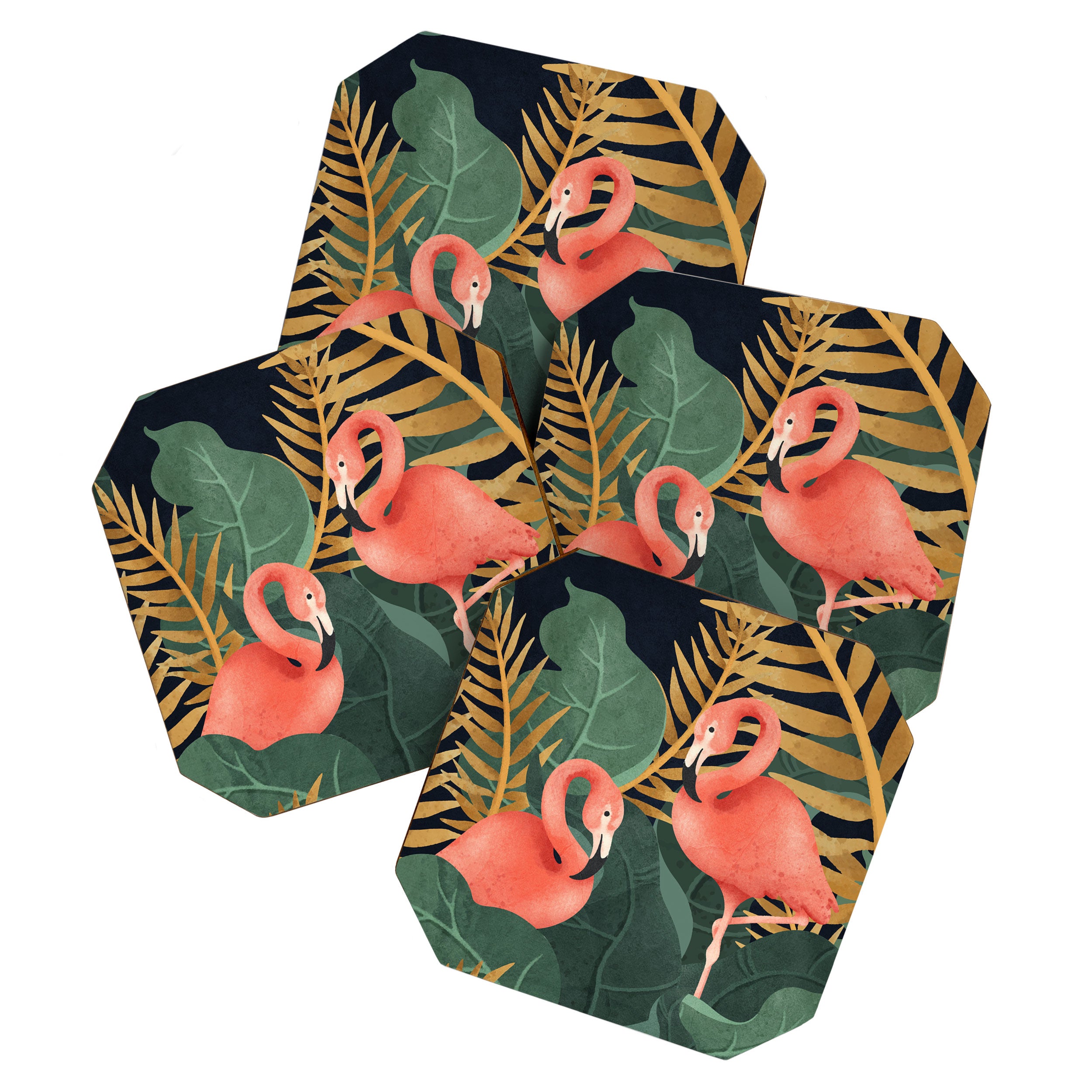 Two Flamingos Coaster Gallery Image 1