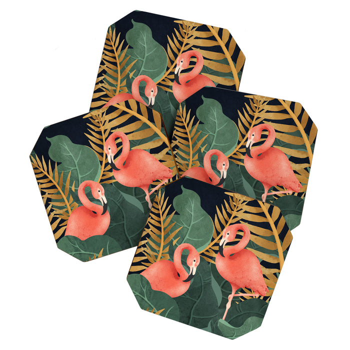 Two Flamingos Coaster Gallery Image 1