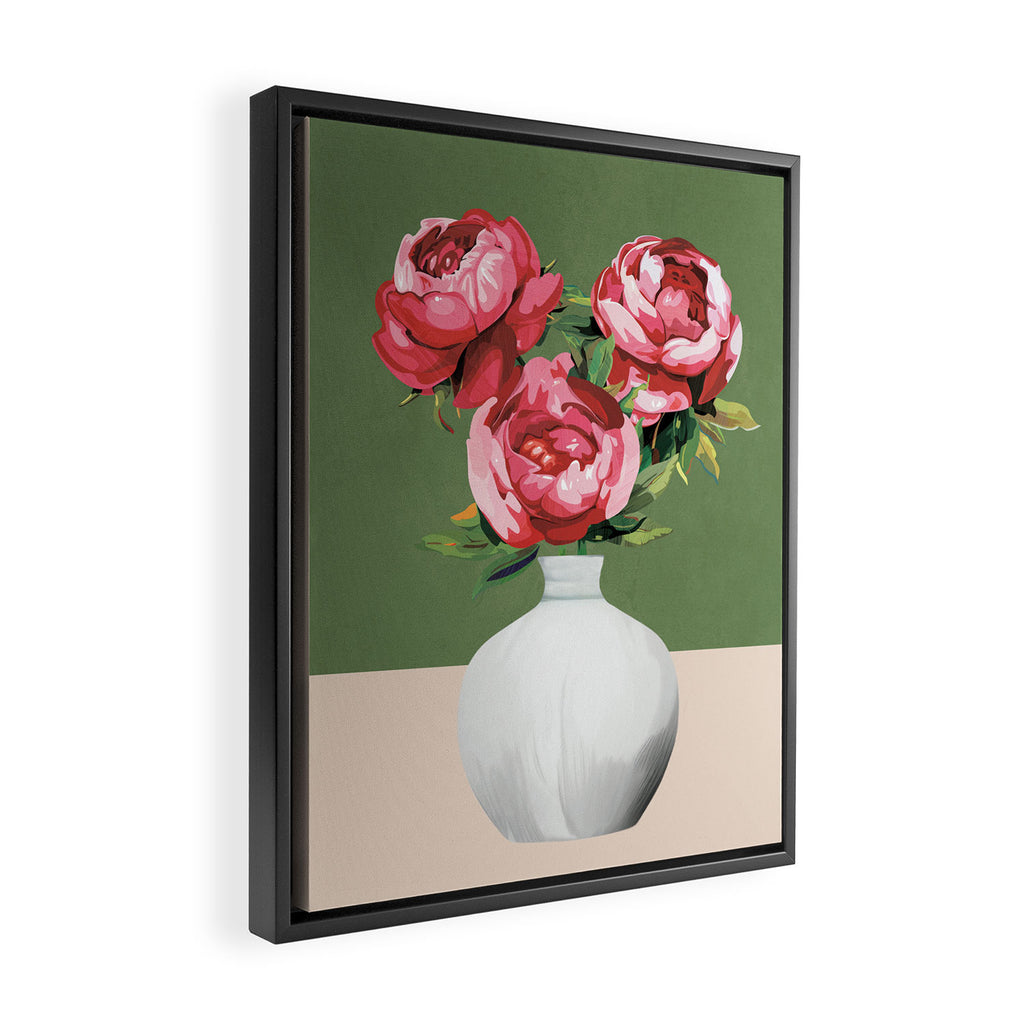 Vase of Flowers 1 Framed Canvas Print Gallery Image 2