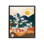 Warm spring sunshine beneath the ridge  Framed Canvas Print Gallery Image 8
