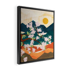 Warm spring sunshine beneath the ridge  Framed Canvas Print Gallery Image 2