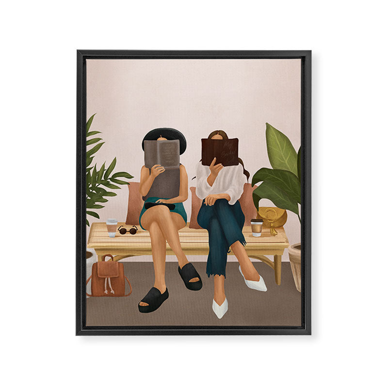 We are Reading Framed Canvas Print Gallery Image 6