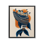 Whale Village Framed Canvas Print Gallery Image 6