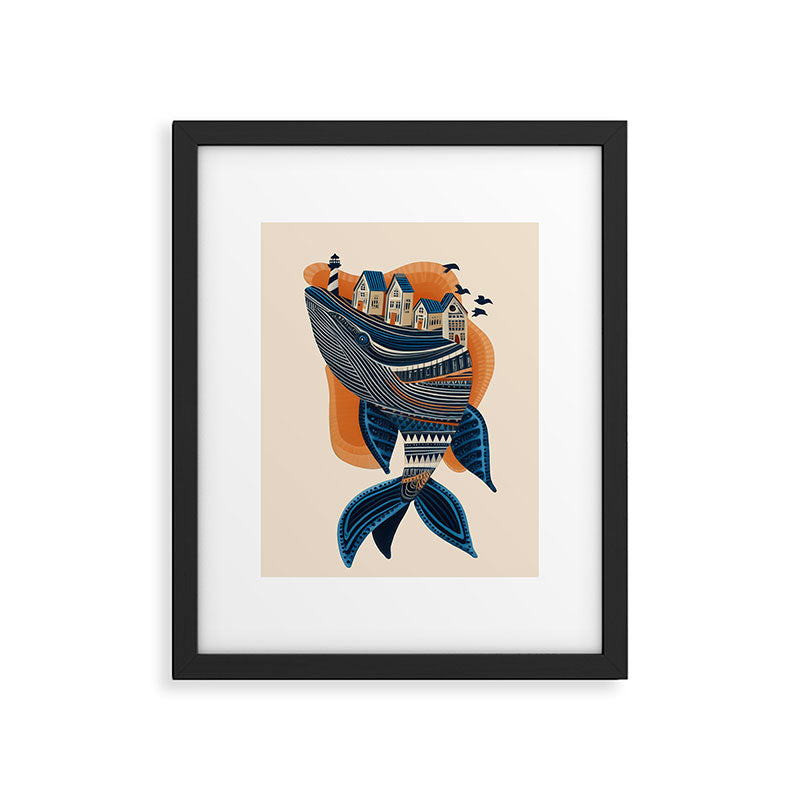 Whale Village Framed Art Print Gallery Image 5