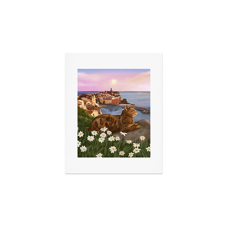 Whiskers in the Wildflowers Art Print Gallery Image 1