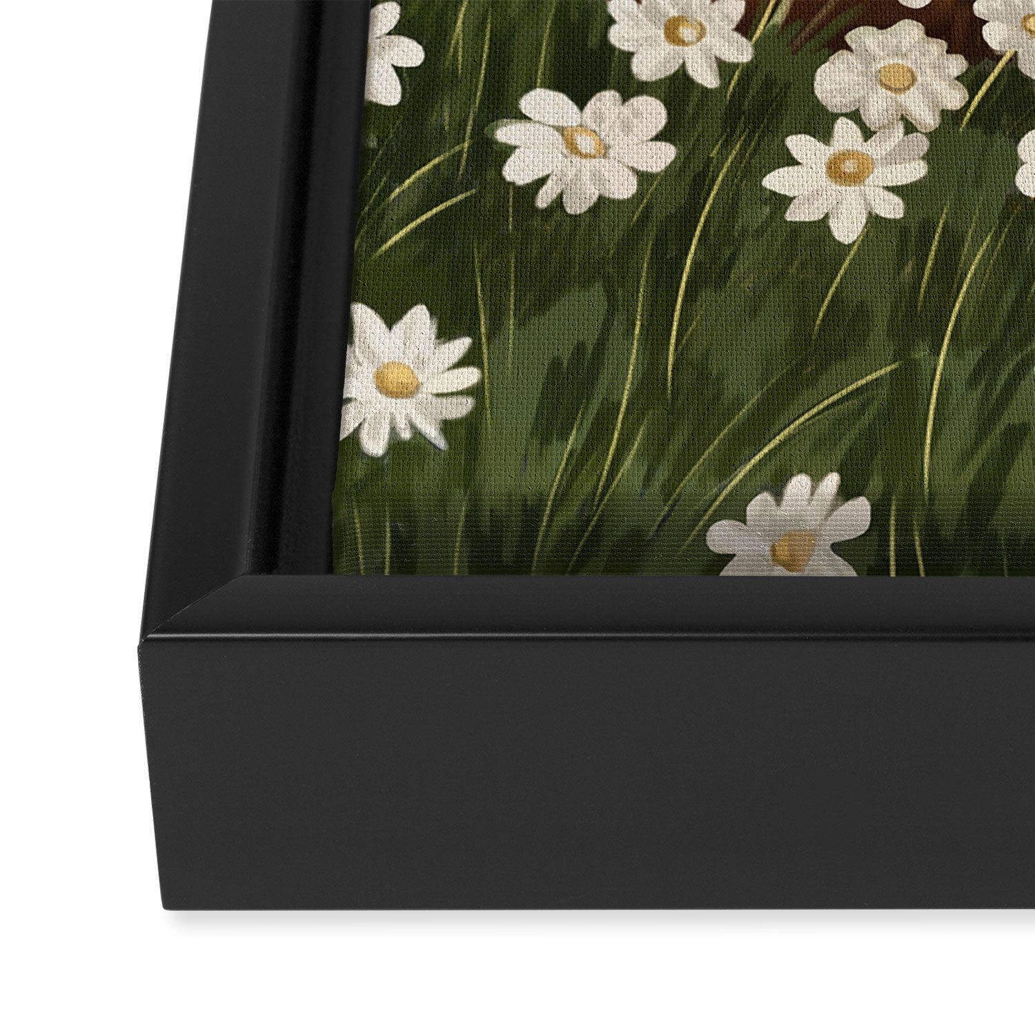 Whiskers in the Wildflowers Framed Canvas Print Gallery Image 3