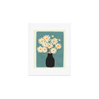 White Daisy Bouquet in Vase No. 1 Art Print Gallery Image 1