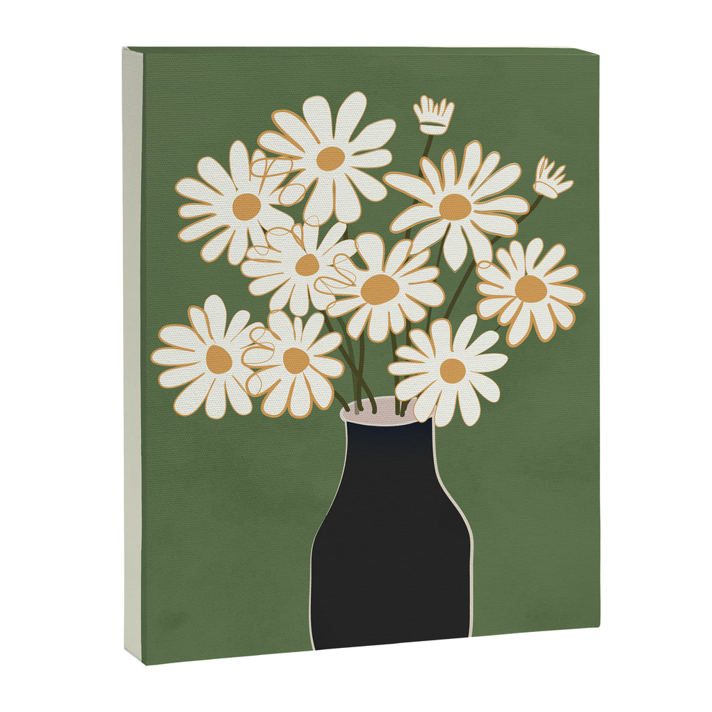White Daisy Bouquets in Vase 3 Canvas Print Gallery Image 6
