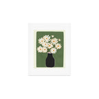 White Daisy Bouquets in Vase 3 Art Print Gallery Image 1