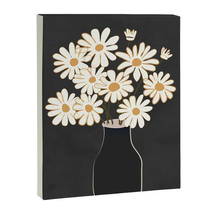 White Daisy Bouquets in Vase 4 Canvas Print Gallery Image 1