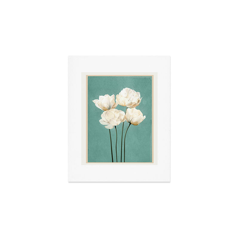 White Flowers 3 Art Print Gallery Image 1