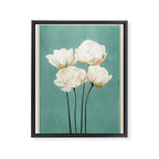White Flowers 3 Framed Canvas Print Gallery Image 6