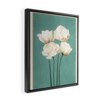 White Flowers 3 Framed Canvas Print Gallery Image 2