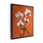 White Orchid Floral Art 3  Framed Canvas Print Gallery Image 2
