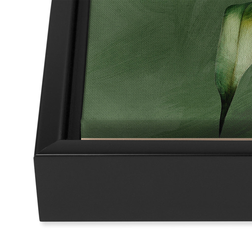 White Orchid Floral Art 4  Framed Canvas Print Gallery Image 3