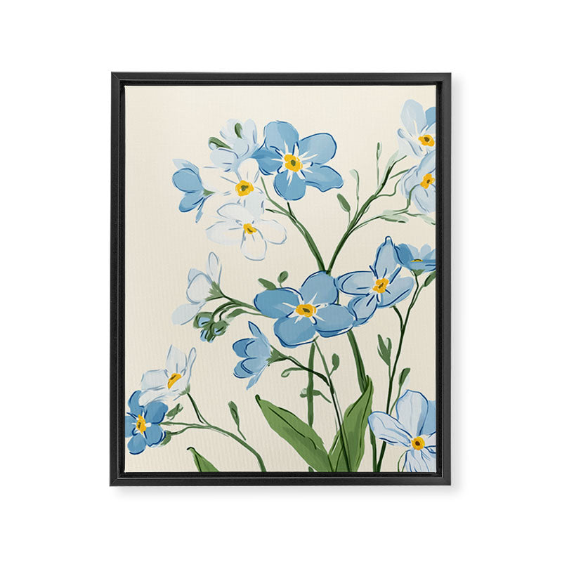 Wildflower Garden in Soft Tones Framed Canvas Print Gallery Image 6