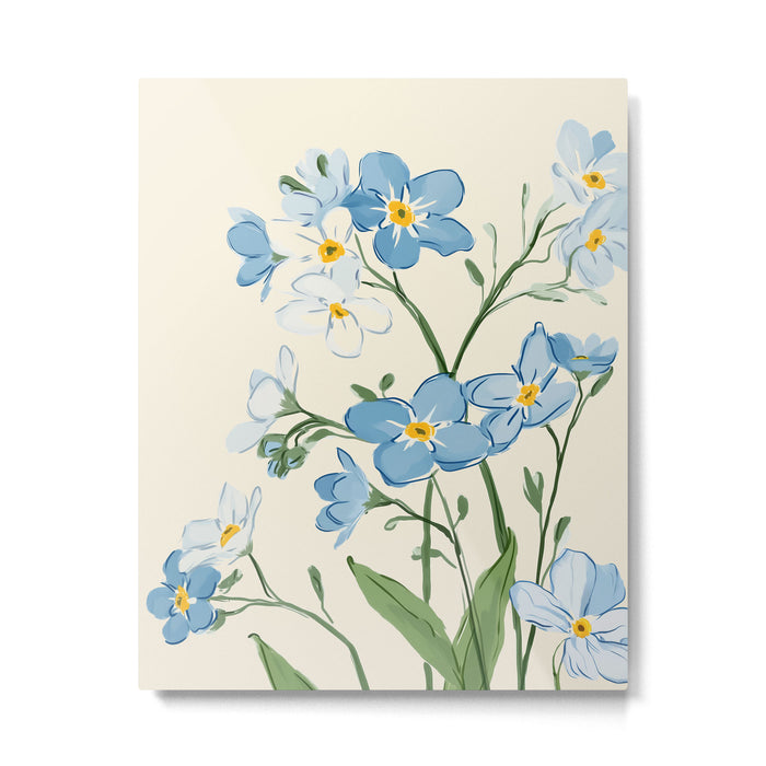 Wildflower Garden in Soft Tones Metal Print Gallery Image 1